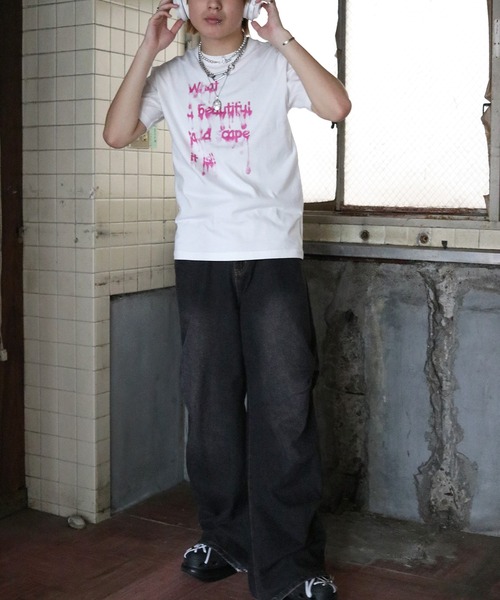 UNIT CHEST(ユニットチェスト)の「【UNIT CHEST】unique unisex T-shirt DRIP INK Tシャツ(Tシャツ/カットソー・メンズ・ホワイト系その他/ホワイト系その他2・L/M/S)」の13枚目の写真