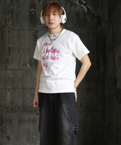 UNIT CHEST(ユニットチェスト)の「【UNIT CHEST】unique unisex T-shirt DRIP INK Tシャツ(Tシャツ/カットソー・メンズ・ホワイト系その他/ホワイト系その他2・L/M/S)」の14枚目の写真