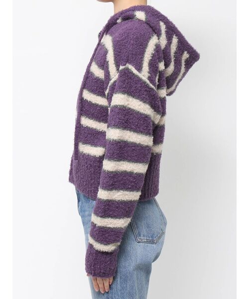 【セール】シャギーボーダーダブルZIPフーディー（パーカー）｜jouetie（ジュエティ）