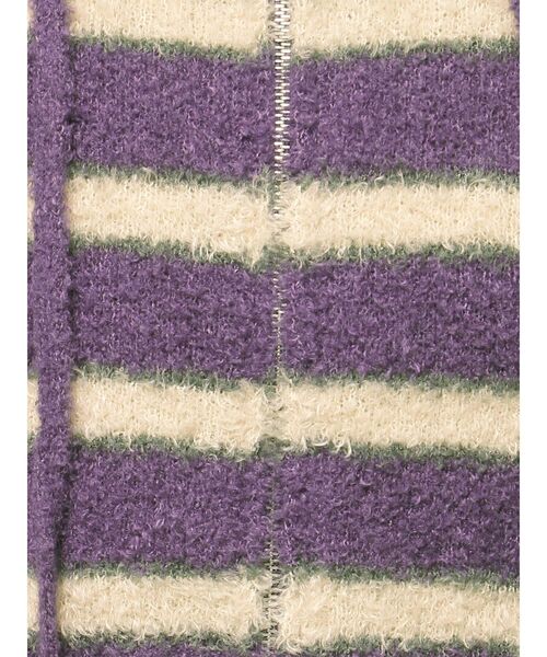 【セール】シャギーボーダーダブルZIPフーディー（パーカー）｜jouetie（ジュエティ）