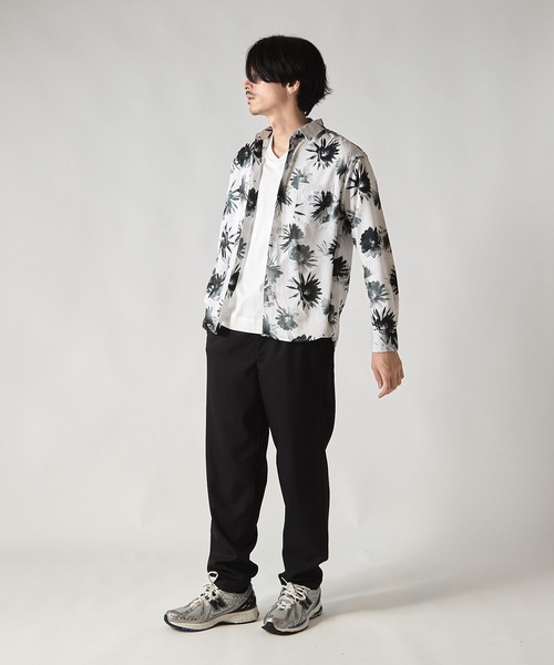 UNION STATION（ユニオンステーション）の「extra quality skinny fit flower shirt /エクストラクオリティ スキニーフィット フラワープリント シャツ（シャツ/ブラウス・メンズ・ホワイト系その他/ブルー系その他・L/M/LL）」の12枚目の写真