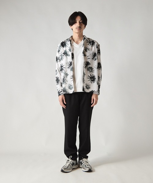 UNION STATION（ユニオンステーション）の「extra quality skinny fit flower shirt /エクストラクオリティ スキニーフィット フラワープリント シャツ（シャツ/ブラウス・メンズ・ホワイト系その他/ブルー系その他・L/M/LL）」の13枚目の写真
