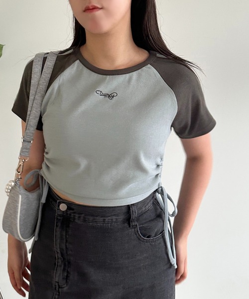 apres jour mignon(アプレジュールミニョン)の「【apres jour mignon SOIE】ドロストラグランTシャツ【ZOZOTOWN限定アイテム】(Tシャツ/カットソー・レディース・ライトベージュ/杢グレー/サックスブルー・フリー/X-LARGE)」の21枚目の写真