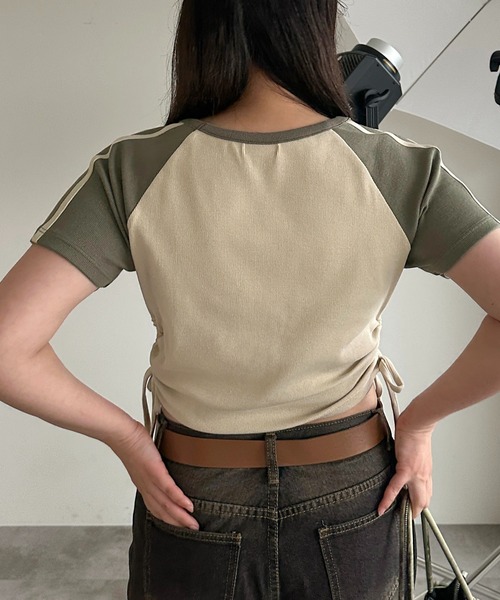 apres jour mignon(アプレジュールミニョン)の「【apres jour mignon SOIE】ドロストラグランTシャツ【ZOZOTOWN限定アイテム】(Tシャツ/カットソー・レディース・ライトベージュ/杢グレー/サックスブルー・フリー/X-LARGE)」の16枚目の写真