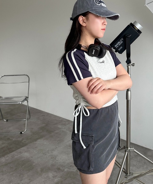 apres jour mignon(アプレジュールミニョン)の「【apres jour mignon SOIE】ドロストラグランTシャツ【ZOZOTOWN限定アイテム】(Tシャツ/カットソー・レディース・ライトベージュ/杢グレー/サックスブルー・フリー/X-LARGE)」の7枚目の写真