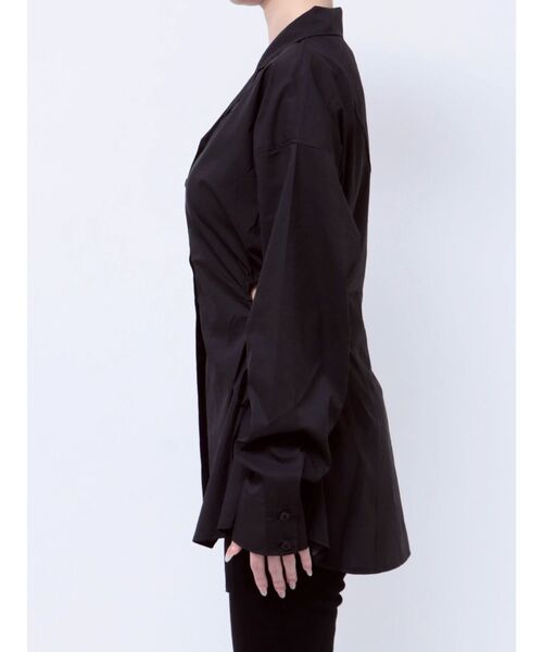 EMODA(エモダ)の「サイドオープンシェイプシャツ(シャツ/ブラウス・レディース・ブルー/アイボリー/ブラック・FREE)」の20枚目の写真