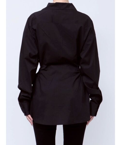 EMODA(エモダ)の「サイドオープンシェイプシャツ(シャツ/ブラウス・レディース・ブルー/アイボリー/ブラック・FREE)」の7枚目の写真