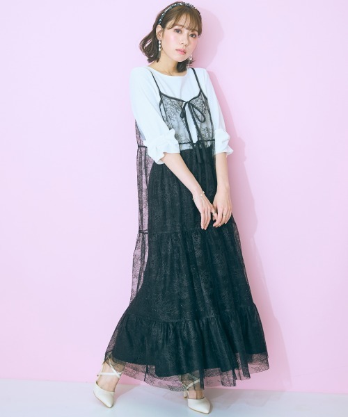 marun（マルン）の「＜大きいサイズ＞ ツイードマーメイドスカート marun（スカート・レディース・ブラック/アイボリー/ピンク・5L/4L/3L/LL/L）」の13枚目の写真