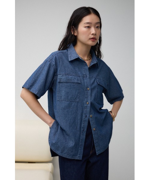 セール】シャンブレーオーバーシャツ（シャツ/ブラウス）｜AZUL BY