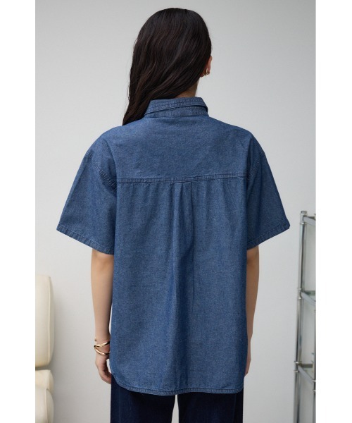 AZUL by moussy（アズールバイマウジー）の「シャンブレーオーバーシャツ（シャツ/ブラウス・レディース・ダークブルー/ライトブルー・FREE）」の22枚目の写真