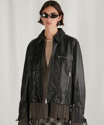 PRANK PROJECT | 【24AUTUMN PRE ORDER】レースアップレザーブルゾン / Lace-Up Leather Blouson(ブルゾン)