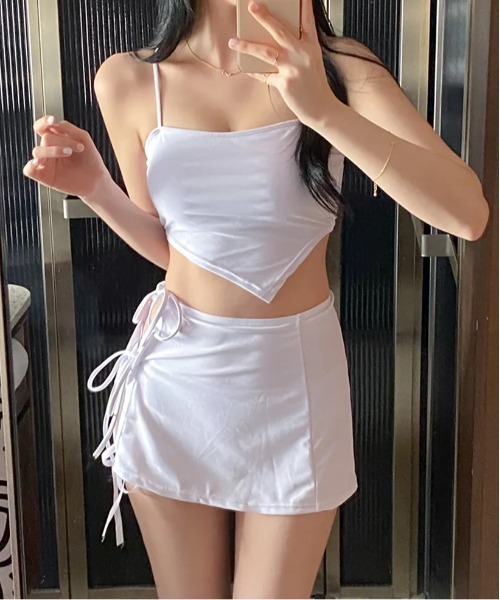 水着 ３セットアップ タンキニ スカーフ リボン エンジェル ルナ Angel Luna 【タンキニ水着3点セット