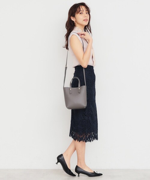 index（インデックス）の「◆フェイクレザーミニショルダーバッグ（ショルダーバッグ・レディース・ブラック/オフホワイト/グレー/チャコールグレー/ベージュ・00）」の19枚目の写真