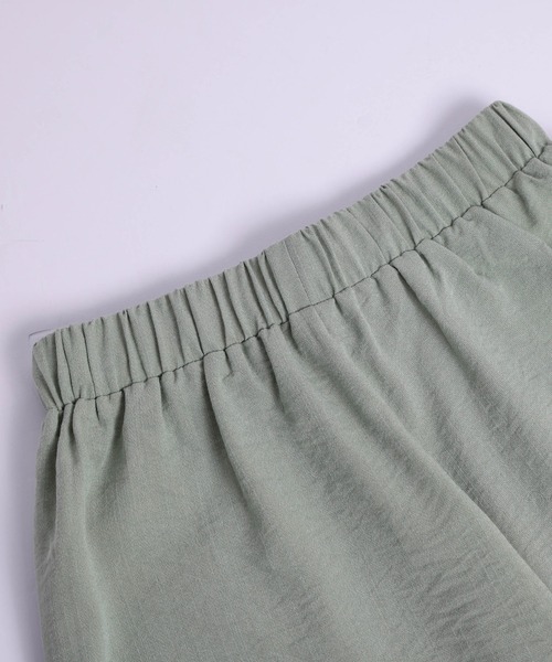 24ss エラスティックパンツ36 La-gemme パンツ エラスティックウエスト ワイドパンツ