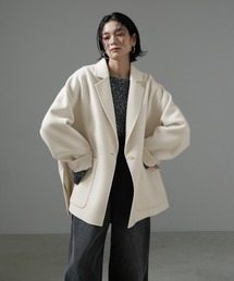 SALON adam et rope' | ピュアラムウールリバージャケットコート(その他アウター)