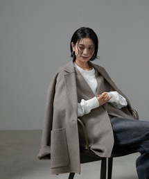 SALON adam et rope' | ピュアラムウールリバージャケットコート(その他アウター)
