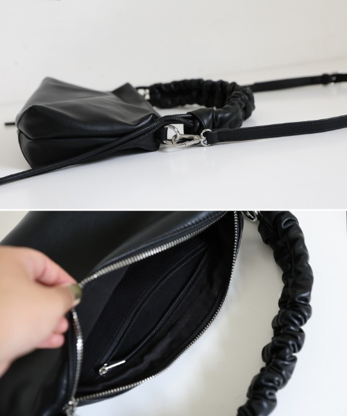 select MOCA（セレクトモカ）の「2WAYギャザーハンドルバッグ（ハンドバッグ・レディース・ベージュ/ブラック・FREE）」の21枚目の写真