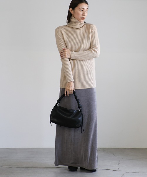 select MOCA（セレクトモカ）の「2WAYギャザーハンドルバッグ（ハンドバッグ・レディース・ベージュ/ブラック・FREE）」の3枚目の写真