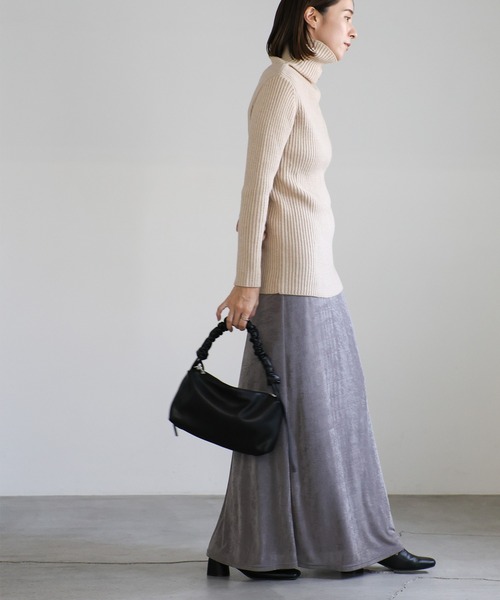 select MOCA（セレクトモカ）の「2WAYギャザーハンドルバッグ（ハンドバッグ・レディース・ベージュ/ブラック・FREE）」の7枚目の写真