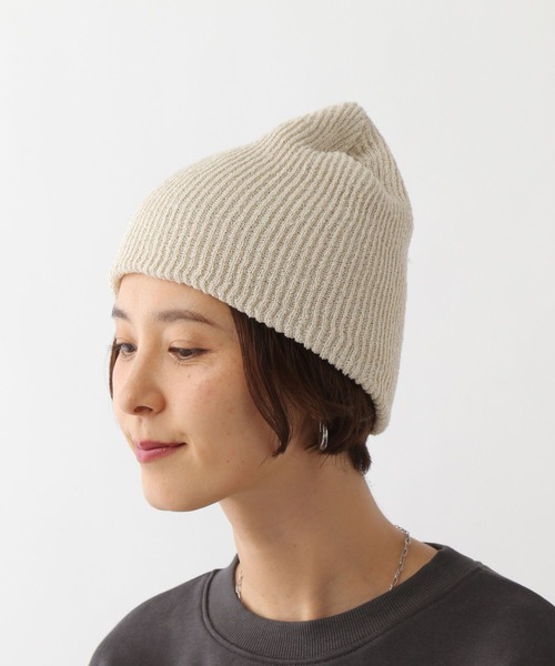 LEPSIM(レプシィム)の「ラメ混ニットビーニー 131049(ニットキャップ/ビーニー・レディース・チャコールグレー/ブルー/アイボリー/ブラック・ONE SIZE)」の9枚目の写真