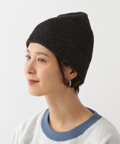 LEPSIM(レプシィム)の「ラメ混ニットビーニー 131049(ニットキャップ/ビーニー・レディース・チャコールグレー/ブルー/アイボリー/ブラック・ONE SIZE)」の12枚目の写真