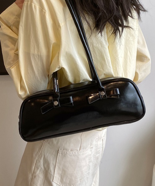 セール】リボン付きワイドボストンバッグ（ハンドバッグ）｜NANEA