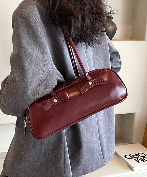 セール】リボン付きワイドボストンバッグ（ハンドバッグ）｜NANEA