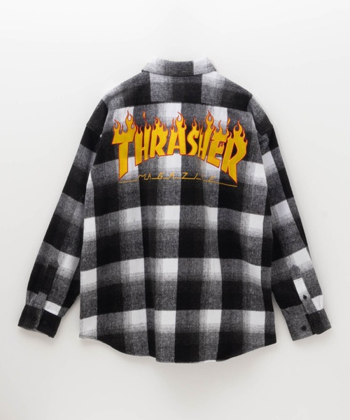 【THRASHER/スラッシャー】バック刺繍ネルチェックシャツ（シャツ/ブラウス）｜THRASHER（スラッシャー）