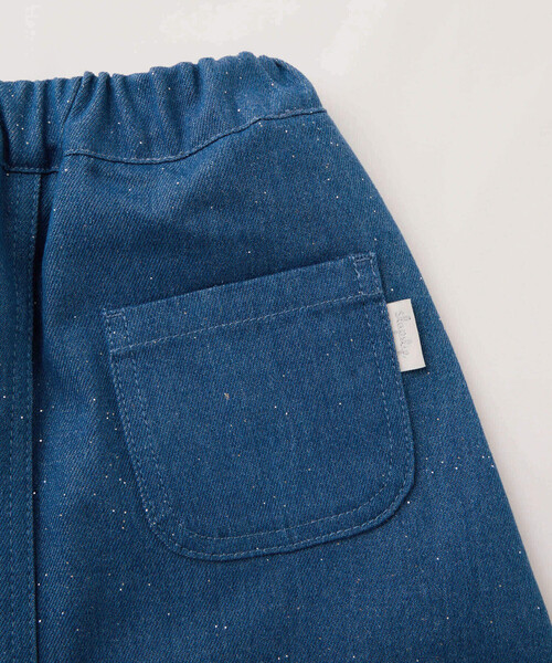 SLAP SLIP（スラップスリップ）の「リボンパールフラップ付きデニムプリーツスカパン(90~140cm)（スカート・キッズ・ブルー/ネイビー・90cm/100cm/120cm/110cm/130cm/140cm）」の15枚目の写真