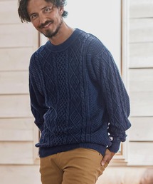 mn3007-used aging crew neck knit クルーネックニット