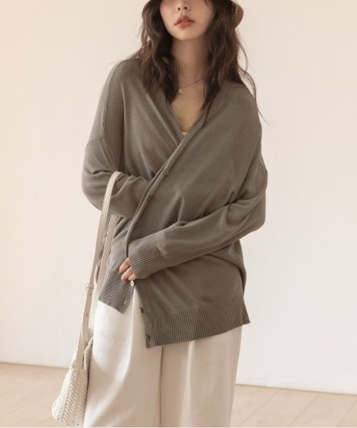 B'day（ビーデイ）の「【 B'day / ビーデー 】【冷房・ 紫外線・日焼け対策】バルーンスリーブシアーカーディガン（カーディガン/ボレロ・レディース・ブラック/グレー・FREE）」の4枚目の写真