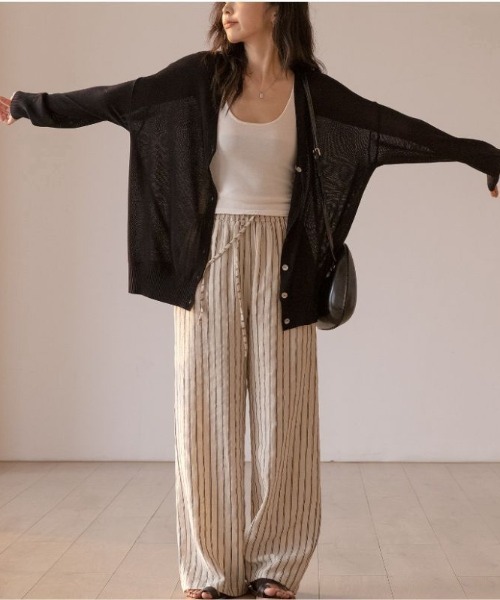 B'day（ビーデイ）の「【 B'day / ビーデー 】【冷房・ 紫外線・日焼け対策】バルーンスリーブシアーカーディガン（カーディガン/ボレロ・レディース・ブラック/グレー・FREE）」の7枚目の写真