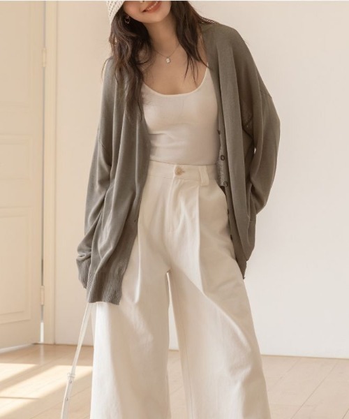 B'day（ビーデイ）の「【 B'day / ビーデー 】【冷房・ 紫外線・日焼け対策】バルーンスリーブシアーカーディガン（カーディガン/ボレロ・レディース・ブラック/グレー・FREE）」の9枚目の写真