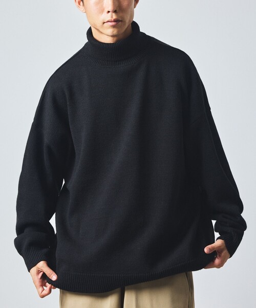 FREAK'S STORE(フリークスストア)の「限定展開 リラックスフィット イージーケア ウォッシャブル タートルネックニット(ニット/セーター・メンズ・レッド/グレー/ネイビー/ダークブラウン/ブラック・SMALL/MEDIUM/LARGE)」の2枚目の写真