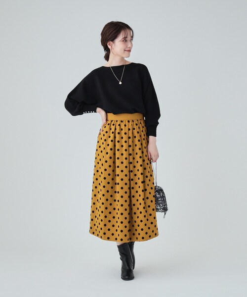 DRESKIP(ドレスキップ)の「◆【高レビュー/洗える】優しく上品に リブドルマン お袖フェイクパールニット(ニット/セーター・レディース・ピンク系/グリーン/ライトベージュ/ブラック/チャコールグレー/イエロー・00)」の17枚目の写真