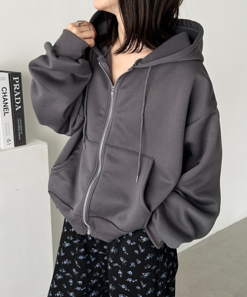 セール】無地裏起毛ジップパーカー（パーカー）｜CLEA（クレア）の