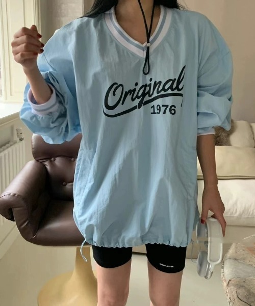 Per sist ence(パーシエンス)の「ロゴ入りスポーツMIXゲームシャツ風リブプルオーバー(Tシャツ/カットソー・レディース・ネイビー/ホワイト/ブルー・FREE)」の18枚目の写真