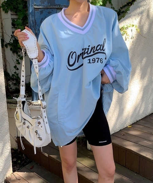 Per sist ence(パーシエンス)の「ロゴ入りスポーツMIXゲームシャツ風リブプルオーバー(Tシャツ/カットソー・レディース・ネイビー/ホワイト/ブルー・FREE)」の19枚目の写真