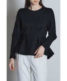 &. NOSTALGIA | ケーブルジャガードペプラムカットソー(Tシャツ/カットソー)