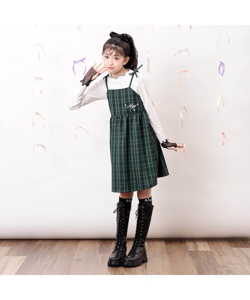 algy(アルジー)の「ガーリーロゴシアーハイソックス(ソックス/靴下・キッズ・オフホワイト/ブラック・24/21)」の8枚目の写真