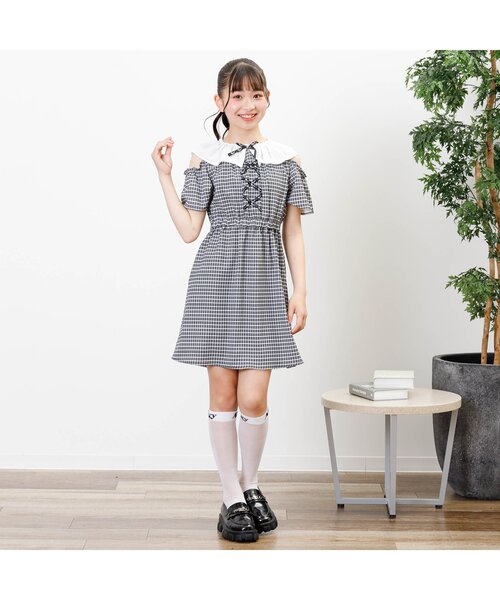 algy(アルジー)の「ガーリーロゴシアーハイソックス(ソックス/靴下・キッズ・オフホワイト/ブラック・24/21)」の17枚目の写真