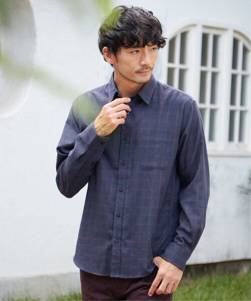 ikka(イッカ)の「イージーケアフランネルチェックシャツ(シャツ/ブラウス・メンズ・チャコールグレー/ネイビー/ベージュ・S/M/L/XL)」の6枚目の写真