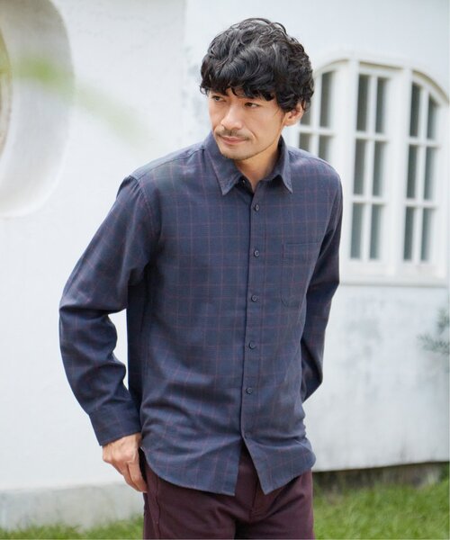 ikka(イッカ)の「イージーケアフランネルチェックシャツ(シャツ/ブラウス・メンズ・チャコールグレー/ネイビー/ベージュ・S/M/L/XL)」の8枚目の写真