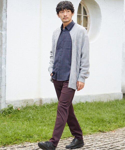 ikka(イッカ)の「イージーケアフランネルチェックシャツ(シャツ/ブラウス・メンズ・チャコールグレー/ネイビー/ベージュ・S/M/L/XL)」の11枚目の写真