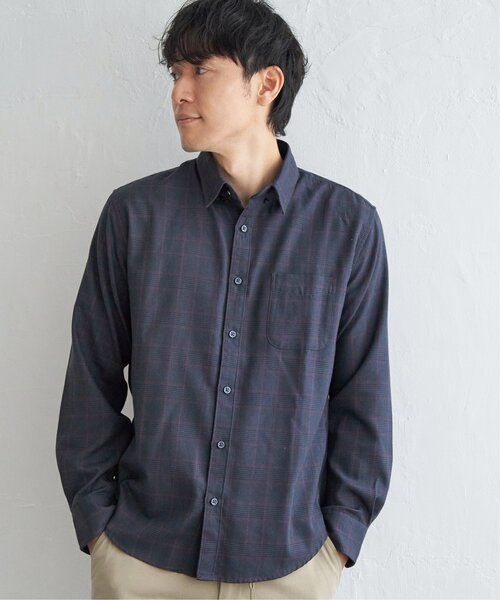 ikka(イッカ)の「イージーケアフランネルチェックシャツ(シャツ/ブラウス・メンズ・チャコールグレー/ネイビー/ベージュ・S/M/L/XL)」の12枚目の写真