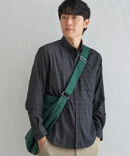 ikka(イッカ)の「イージーケアフランネルチェックシャツ(シャツ/ブラウス・メンズ・チャコールグレー/ネイビー/ベージュ・S/M/L/XL)」の4枚目の写真