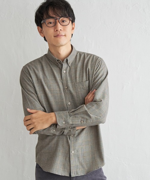ikka(イッカ)の「イージーケアフランネルチェックシャツ(シャツ/ブラウス・メンズ・チャコールグレー/ネイビー/ベージュ・S/M/L/XL)」の5枚目の写真