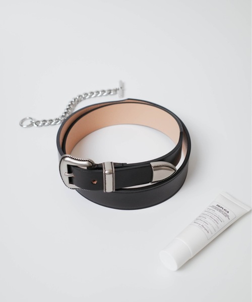 Wrangler（ラングラー）の「Wrangler / WESTERN BELT / WA1001（ベルト・メンズ・ワイン/ブラック・FREE）」の2枚目の写真