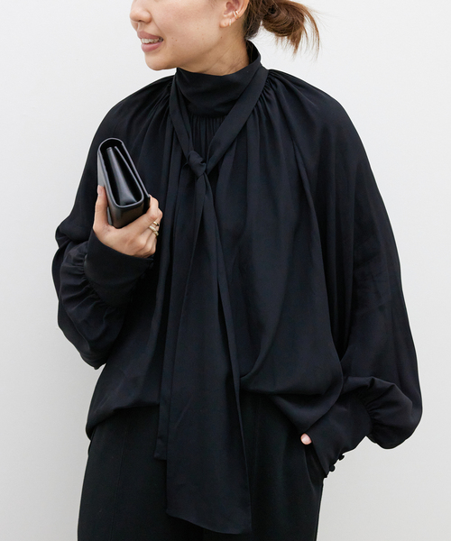 GOLDEN GOOSE（ゴールデングース）の「【GOLDEN GOOSE / ゴールデングース】JOURNEY WS BLOUSE WITH BOW（シャツ/ブラウス・レディース・ブラック・FREE）」の7枚目の写真