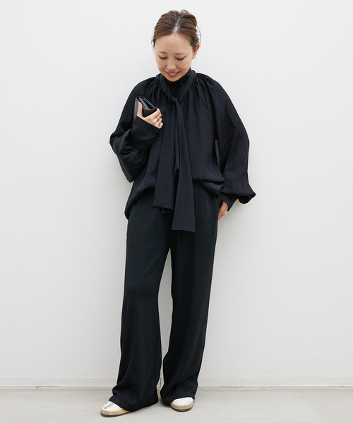 GOLDEN GOOSE（ゴールデングース）の「【GOLDEN GOOSE / ゴールデングース】JOURNEY WS BLOUSE WITH BOW（シャツ/ブラウス・レディース・ブラック・FREE）」の9枚目の写真